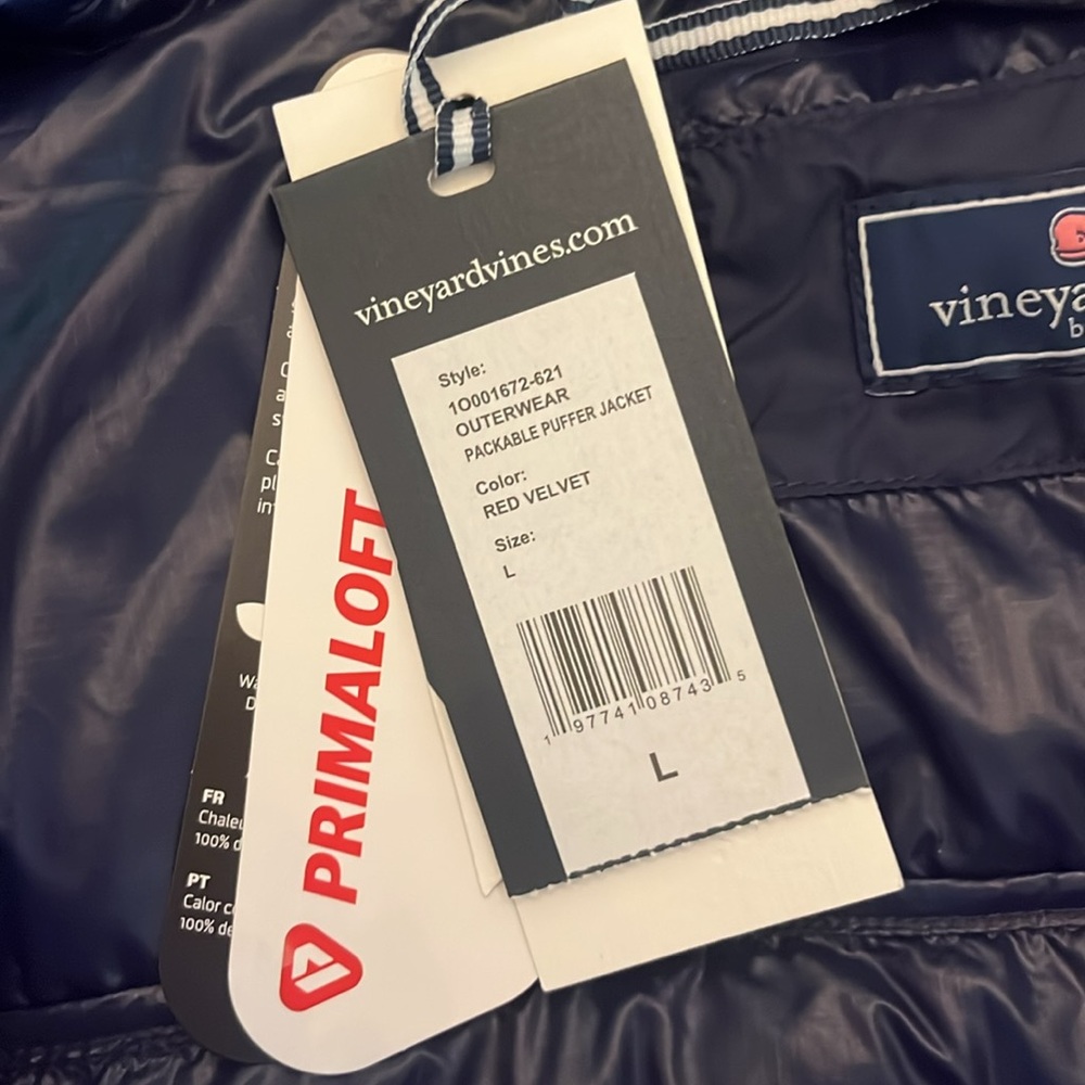 Vineyard Vines Red Puffer Jacket NEW - Picture 11 of 13